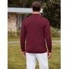 image:imageCOOFANDY Mens Quarter Zip Sweater Casual Slim Fit Mock Neck Knit PulloverBurgundy