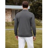 image:imageCOOFANDY Mens Quarter Zip Sweater Casual Slim Fit Mock Neck Knit PulloverDark Gray