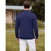 image:imageCOOFANDY Mens Quarter Zip Sweater Casual Slim Fit Mock Neck Knit PulloverNavy Blue