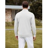 image:imageCOOFANDY Mens Quarter Zip Sweater Casual Slim Fit Mock Neck Knit PulloverWhite
