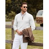 image:imageCOOFANDY Mens Quarter Zip Sweater Casual Slim Fit Mock Neck Knit PulloverWhite