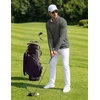 image:imageCOOFANDY Men Quarter Zip Pullover Lightweight Golf Mock Neck SweatshirtArmy Green