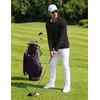 image:imageCOOFANDY Men Quarter Zip Pullover Lightweight Golf Mock Neck SweatshirtBlack
