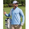 image:imageCOOFANDY Men Quarter Zip Pullover Lightweight Golf Mock Neck SweatshirtBlue