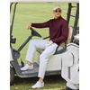 image:imageCOOFANDY Men Quarter Zip Pullover Lightweight Golf Mock Neck SweatshirtDark Red