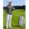 image:imageCOOFANDY Men Quarter Zip Pullover Lightweight Golf Mock Neck SweatshirtGrey