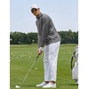 image:imageCOOFANDY Men Quarter Zip Pullover Lightweight Golf Mock Neck SweatshirtGrey