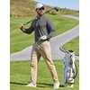 image:imageCOOFANDY Men Quarter Zip Pullover Lightweight Golf Mock Neck SweatshirtGrey