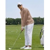 image:imageCOOFANDY Men Quarter Zip Pullover Lightweight Golf Mock Neck SweatshirtKhaki