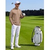 image:imageCOOFANDY Men Quarter Zip Pullover Lightweight Golf Mock Neck SweatshirtKhaki