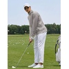 image:imageCOOFANDY Men Quarter Zip Pullover Lightweight Golf Mock Neck SweatshirtLight Grey