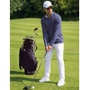 image:imageCOOFANDY Men Quarter Zip Pullover Lightweight Golf Mock Neck SweatshirtNavy Blue