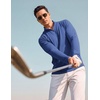 image:imageCOOFANDY Men Quarter Zip Pullover Lightweight Golf Mock Neck SweatshirtRoyal Blue