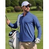 image:imageCOOFANDY Men Quarter Zip Pullover Lightweight Golf Mock Neck SweatshirtRoyal Blue
