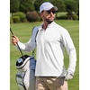 image:imageCOOFANDY Men Quarter Zip Pullover Lightweight Golf Mock Neck SweatshirtWhite
