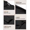 image:imageCOOFANDY Mens Long Sleeve Shirts Crew Neck Cotton TShirt Casual ShirtsBlack