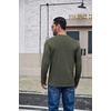 image:imageCOOFANDY Mens Long Sleeve Shirts Crew Neck Cotton TShirt Casual ShirtsGreen