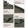 image:imageCOOFANDY Mens Long Sleeve Shirts Crew Neck Cotton TShirt Casual ShirtsGreen