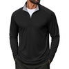 image:imageCOOFANDY Men Quarter Zip Pullover Lightweight Golf Mock Neck SweatshirtBlack