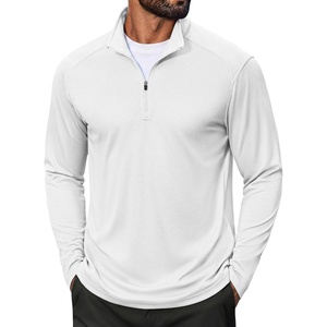 image:imageCOOFANDY Men Quarter Zip Pullover Lightweight Golf Mock Neck SweatshirtWhite