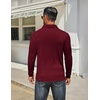 image:imageCOOFANDY Mens Long Sleeve Polo Shirts Classic Casual Button Polo TeeDark Red