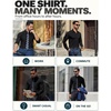 image:imageCOOFANDY Men Muscle Stretch Dress Shirts Long Sleeve Casual Button Up ShirtBlack