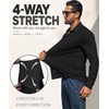 image:imageCOOFANDY Men Muscle Stretch Dress Shirts Long Sleeve Casual Button Up ShirtBlack