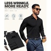 image:imageCOOFANDY Men Muscle Stretch Dress Shirts Long Sleeve Casual Button Up ShirtBlack