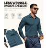 image:imageCOOFANDY Men Muscle Stretch Dress Shirts Long Sleeve Casual Button Up ShirtDark Blue