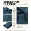 image:imageCOOFANDY Men Muscle Stretch Dress Shirts Long Sleeve Casual Button Up ShirtDark Blue
