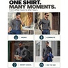 image:imageCOOFANDY Men Muscle Stretch Dress Shirts Long Sleeve Casual Button Up ShirtDark Grey