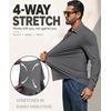 image:imageCOOFANDY Men Muscle Stretch Dress Shirts Long Sleeve Casual Button Up ShirtDark Grey