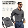 image:imageCOOFANDY Men Muscle Stretch Dress Shirts Long Sleeve Casual Button Up ShirtDark Grey