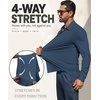 image:imageCOOFANDY Men Muscle Stretch Dress Shirts Long Sleeve Casual Button Up ShirtDeep Blue