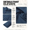 image:imageCOOFANDY Men Muscle Stretch Dress Shirts Long Sleeve Casual Button Up ShirtDeep Blue