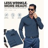 image:imageCOOFANDY Men Muscle Stretch Dress Shirts Long Sleeve Casual Button Up ShirtDeep Blue