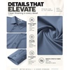 image:imageCOOFANDY Men Muscle Stretch Dress Shirts Long Sleeve Casual Button Up ShirtGrey Blue