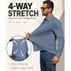 image:imageCOOFANDY Men Muscle Stretch Dress Shirts Long Sleeve Casual Button Up ShirtGrey Blue