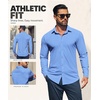 image:imageCOOFANDY Men Muscle Stretch Dress Shirts Long Sleeve Casual Button Up ShirtLight Blue