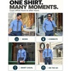 image:imageCOOFANDY Men Muscle Stretch Dress Shirts Long Sleeve Casual Button Up ShirtLight Blue