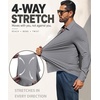 image:imageCOOFANDY Men Muscle Stretch Dress Shirts Long Sleeve Casual Button Up ShirtLight Grey