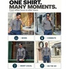 image:imageCOOFANDY Men Muscle Stretch Dress Shirts Long Sleeve Casual Button Up ShirtLight Grey