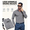 image:imageCOOFANDY Men Muscle Stretch Dress Shirts Long Sleeve Casual Button Up ShirtLight Grey