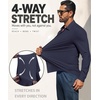 image:imageCOOFANDY Men Muscle Stretch Dress Shirts Long Sleeve Casual Button Up ShirtNavy Blue