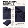 image:imageCOOFANDY Men Muscle Stretch Dress Shirts Long Sleeve Casual Button Up ShirtNavy Blue