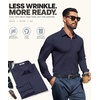 image:imageCOOFANDY Men Muscle Stretch Dress Shirts Long Sleeve Casual Button Up ShirtNavy Blue