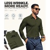 image:imageCOOFANDY Men Muscle Stretch Dress Shirts Long Sleeve Casual Button Up ShirtOlive Green