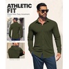 image:imageCOOFANDY Men Muscle Stretch Dress Shirts Long Sleeve Casual Button Up ShirtOlive Green