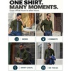 image:imageCOOFANDY Men Muscle Stretch Dress Shirts Long Sleeve Casual Button Up ShirtOlive Green