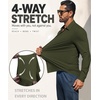 image:imageCOOFANDY Men Muscle Stretch Dress Shirts Long Sleeve Casual Button Up ShirtOlive Green